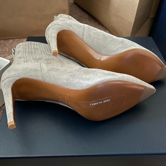 Ralph Lauren Women's Gray Suede Ankle Boots - Picture 4 of 5